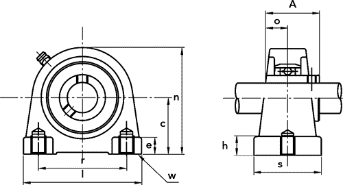 Технические характеристики подшипникового узла UCPA 211