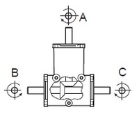 Угловые редукторы RB выходной вал 20мм