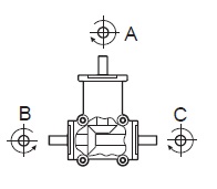 Угловые редукторы RP выходной вал 24мм