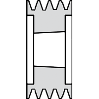 Шкив клиновой SPA 180/5 под втулку 3020