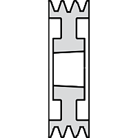 Шкив клиновой SPA 280/6 под втулку 3535 Шкив клиновой SPA 280/6 под втулку 3535