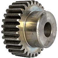 Шестеренка цилиндрическая зуб прямой модуль M1.5 Z=30 со ступицей