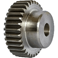 Шестеренка цилиндрическая зуб прямой модуль M1.5 Z=34 со ступицей
