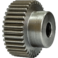 Шестеренка цилиндрическая зуб прямой модуль M1 Z=38 со ступицей