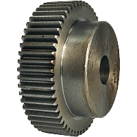 Шестеренка цилиндрическая зуб прямой модуль M1 Z=55 со ступицей